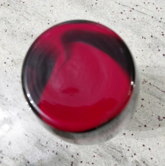 Vintage 1950s Murano Hand-Blown Red & Black Art Glass Vase – 9.5